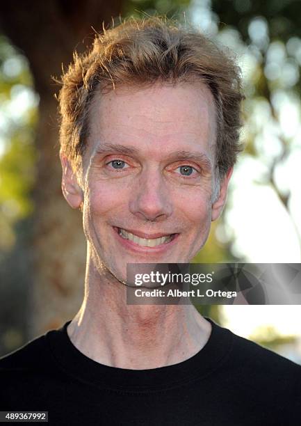 Actor Doug Jones displays a T-shirt with his character Cochise from "Falling Skies" at the Son Of Monsterpalooza Convention held at Los Angeles...