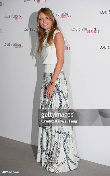 Cressida Bonas attends the Louis Vuitton Series 3 VIP Launch on September 20, 2015 in London, England.