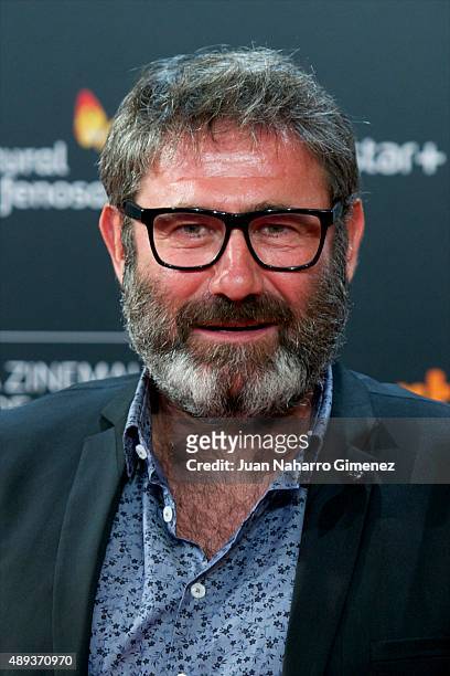 Sergi Lopez attends '21 Nuits Avec Pattie' premiere during 63rd San Sebastian Film Festival on September 20, 2015 in San Sebastian, Spain.