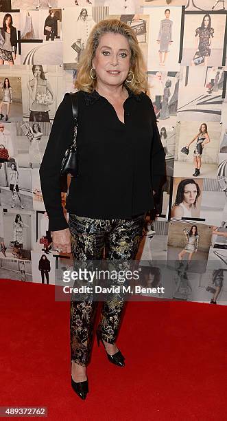 Catherine Deneuve attends the Louis Vuitton Series 3 VIP launch during London Fashion Week SS16 on September 20, 2015 in London, England.