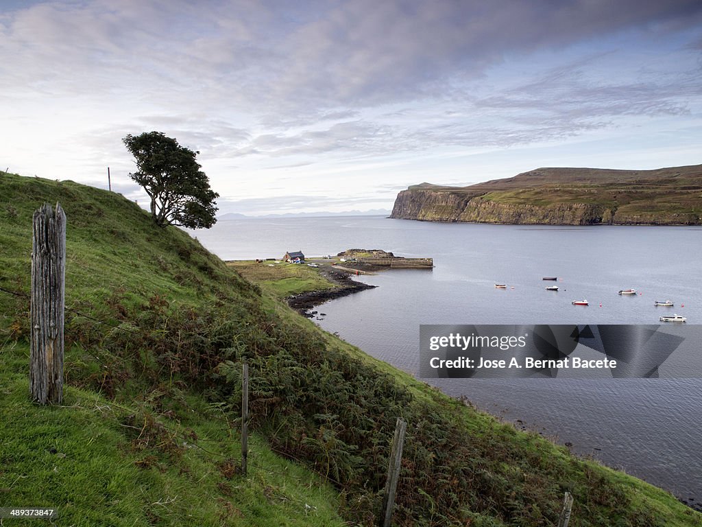 Fishing port on the Isle of Skye, Scotland