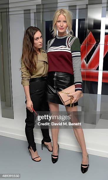 Tallulah Harlech and Caroline Winberg attend the Louis Vuitton Series 3 VIP launch during London Fashion Week SS16 on September 20, 2015 in London,...