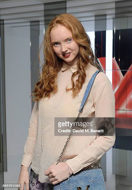 Lily Cole attends the Louis Vuitton Series 3 VIP launch during London Fashion Week SS16 on September 20, 2015 in London, England.