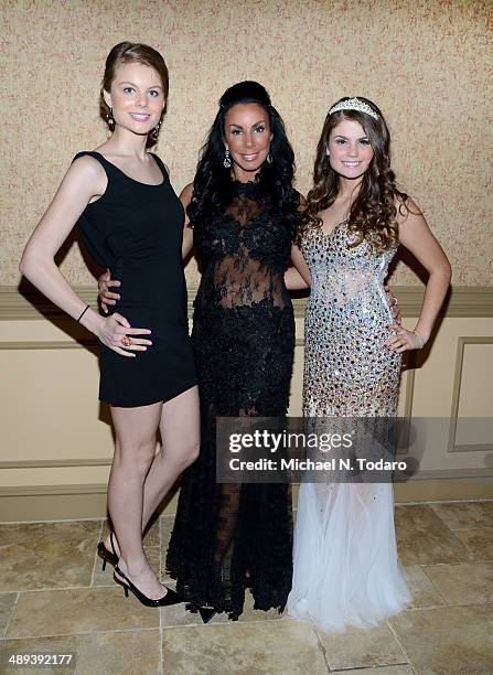 Christine Staub, Danielle Staub and Jillian Staub attend Jillian Staub's "Diamonds In The Dark" Sweet 16 Party at The Wilshire Grand Hotel on May 10,...