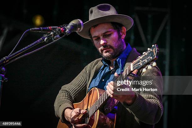 Gregory Alan Isakov performs on day 5 of the CityFolk Festival at Lansdowne Park on September 20, 2015 in Ottawa, Canada.