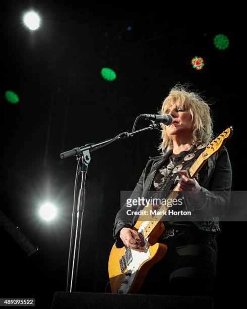 Lucinda Williams performs on day5 of the CityFolk Festival at Lansdowne Park on September 20, 2015 in Ottawa, Canada.