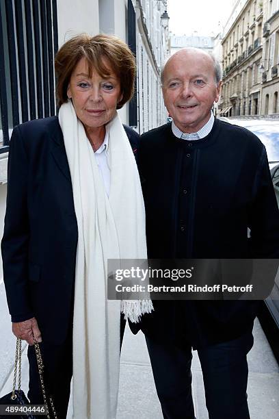 Jacques Toubon and his wife Lise attend the Marek Halter Celebrates Rosh Hashanah In Paris on September 20, 2015 in Paris, France.