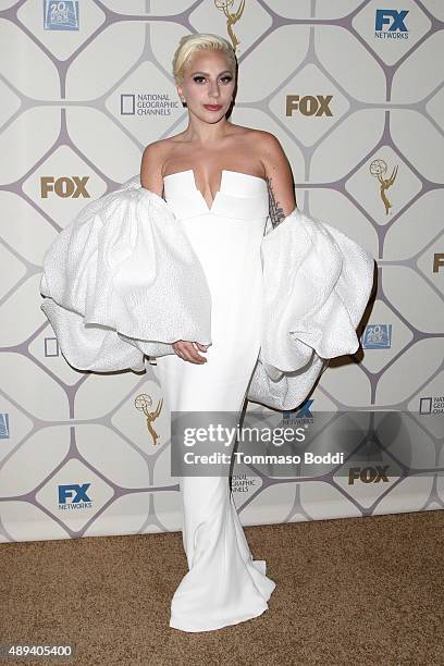 Singer/Actress Lady Gaga attends the 67th Primetime Emmy Awards Fox after party on September 20, 2015 in Los Angeles, California.