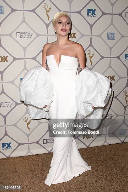 Singer/Actress Lady Gaga attends the 67th Primetime Emmy Awards Fox after party on September 20, 2015 in Los Angeles, California.