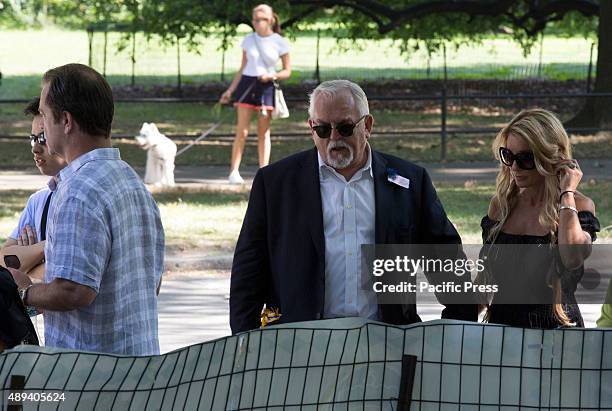 Actor and Grand Marshel John Ratzenberger from Cheers along with his wife Julie Blichfeldt and two of his friends living the German-American Steuben...