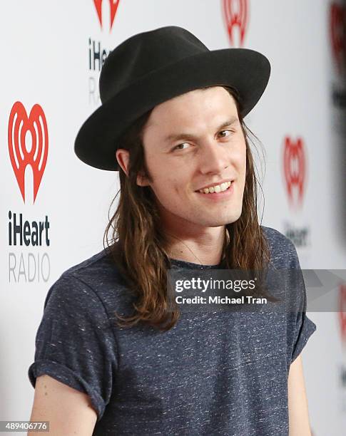 James Bay attends the press room during the 2015 iHeartRadio Music Festival held at MGM Grand Arena on September 19, 2015 in Las Vegas, Nevada.