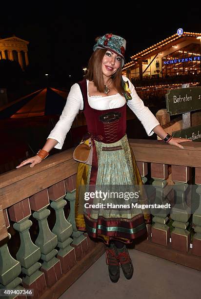 Simone Thomalla attends the Almauftrieb during the Oktoberfest 2015 at Kaefer Tent on September 20, 2015 in Munich, Germany.