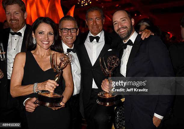Actress Julia Louis-Dreyfus, HBO President of Programming Michael Lombardo, Chairman and C.E.O. Of HBO Richard Plepler, and actor Tony Hale attend...