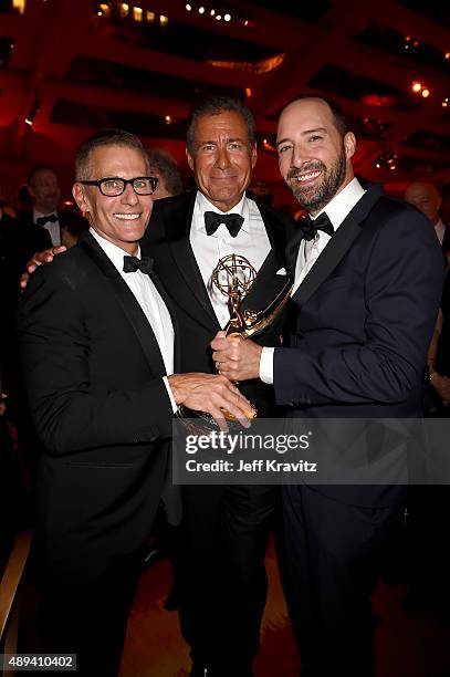 President of Programming Michael Lombardo, Chairman and C.E.O. Of HBO Richard Plepler, and actor Tony Hale attend HBO's Official 2015 Emmy After...