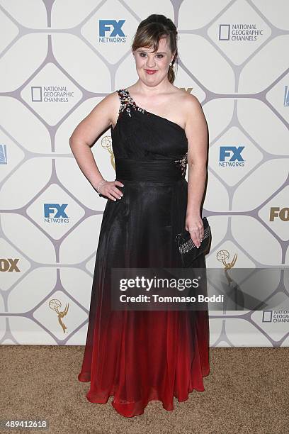 Actress Jamie Brewer attends the 67th Primetime Emmy Awards Fox after party on September 20, 2015 in Los Angeles, California.