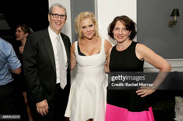 President, Viacom Music & Entertainment Group Doug Herzog, actress Amy Schumer, and President of Comedy Central Michele Ganeless attend the Comedy...