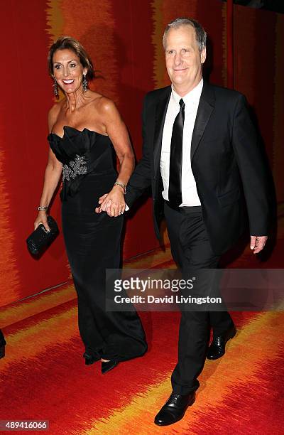Actor Jeff Daniels and wife Kathleen Rosemary Treado attend HBO's Official 2015 Emmy After Party at The Plaza at the Pacific Design Center on...