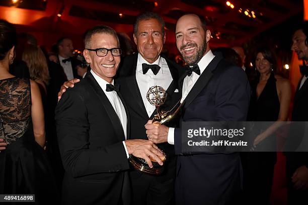 President of Programming Michael Lombardo, Chairman and C.E.O. Of HBO Richard Plepler, and actor Tony Hale attend HBO's Official 2015 Emmy After...