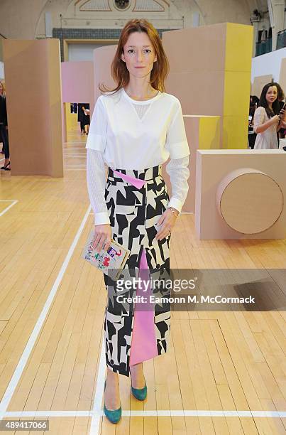 Audrey Marney attends the Roksanda show during London Fashion Week SS16 on September 21, 2015 in London, England.