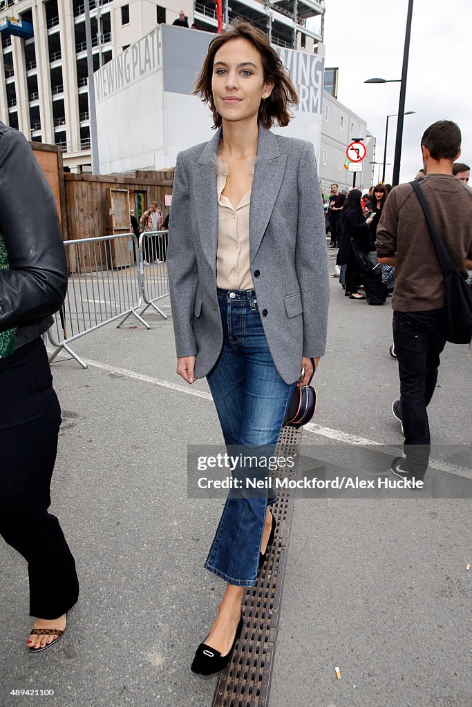 Celebrity Sightings On Day 4 Of London Fashion Week SS16