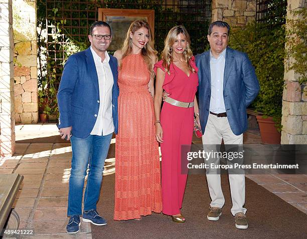 Pedja Mijatovic, Anetta Mijatovic, Patricia Cerezo and Ramon Garcia attend Maria Zurita's 40 birthday on September 20, 2015 in Madrid, Spain.