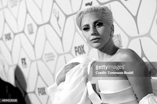 Singer/Actress Lady Gaga attends the 67th Primetime Emmy Awards Fox after party on September 20, 2015 in Los Angeles, California.