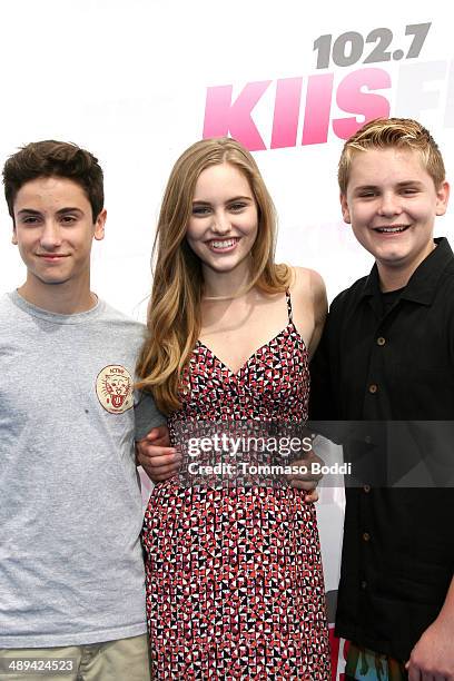 Actors Teo Halm, Ella Wahlestedt and Reese Hartwig attend the 102.7 KIIS FM's 2014 Wango Tango held at the StubHub Center on May 10, 2014 in Los...