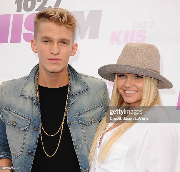 Singer Cody Simpson and Alli Simpson attend 102.7 KIIS FM's 2014 Wango Tango at StubHub Center on May 10, 2014 in Los Angeles, California.