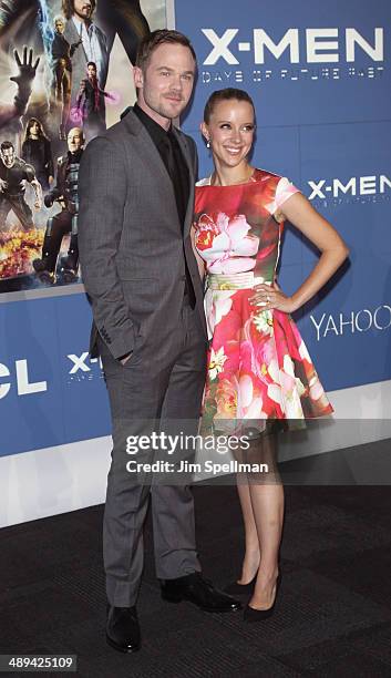 Actor Shawn Ashmore and guest attend the "X-Men: Days Of Future Past" World Premiere - Outside Arrivals at Jacob Javits Center on May 10, 2014 in New...