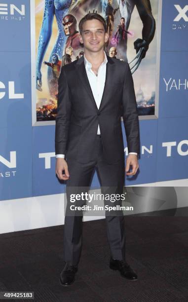Actor Evan Jonigkeit attends the "X-Men: Days Of Future Past" World Premiere - Outside Arrivals at Jacob Javits Center on May 10, 2014 in New York...