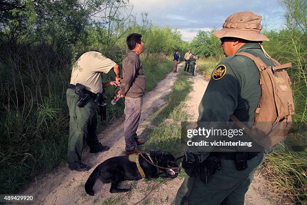 border patrol, rio grande valley, texas, sept. 22, 2015 - illegale immigrant stockfoto's en -beelden