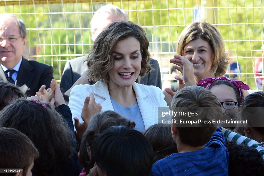 Queen Letizia of Spain Attends The Opening of 2015-2016 Scholarship Course in Palencia