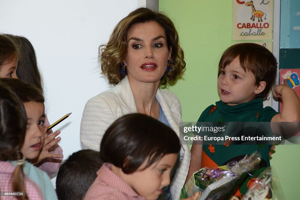 Queen Letizia of Spain Attends The Opening of 2015-2016 Scholarship Course in Palencia