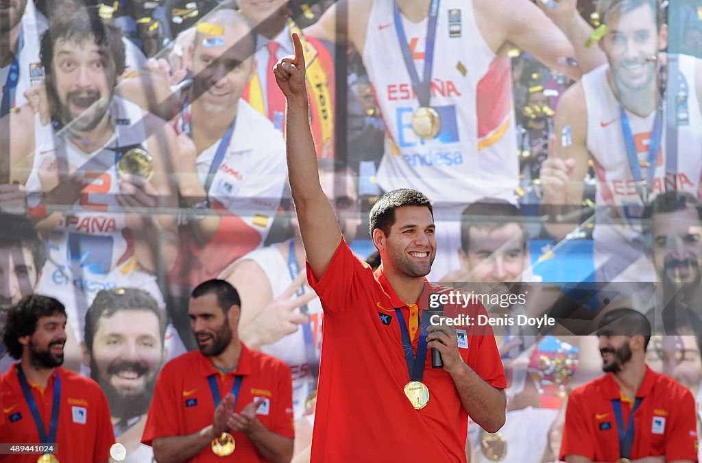 Spain Basketball Team Celebrations