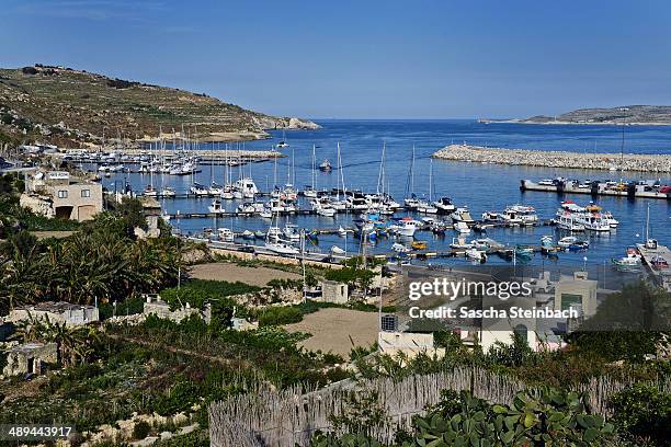 General view in the valley of the Mgarr harbour on May 09, 2014 on Gozo Island, Malta.
