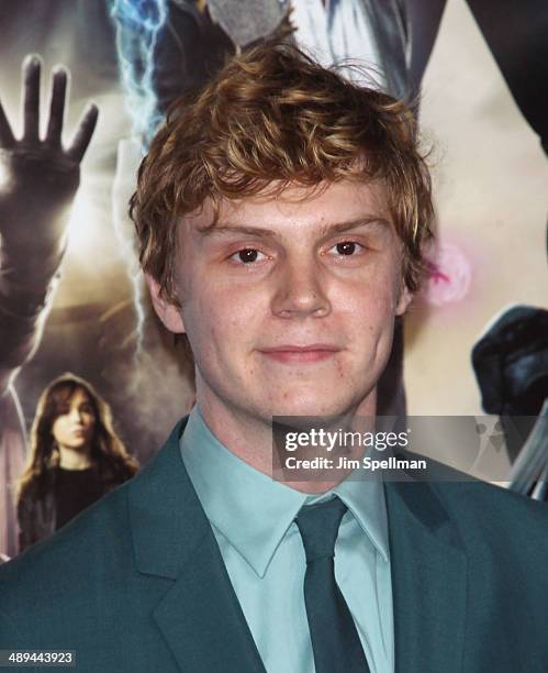 Actor Evan Peters attends the "X-Men: Days Of Future Past" World Premiere - Outside Arrivals at Jacob Javits Center on May 10, 2014 in New York City.