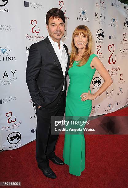 Eric Schiffer and Jane Seymour attend the 'Open Hearts Foundation Gala' on May 10, 2014 in Malibu, California.