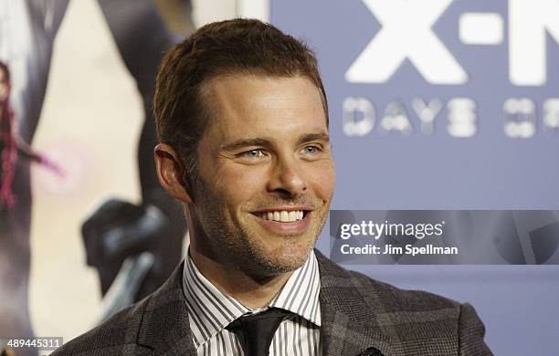 Actor James Marsden attends the "X-Men: Days Of Future Past" World Premiere - Outside Arrivals at Jacob Javits Center on May 10, 2014 in New York...