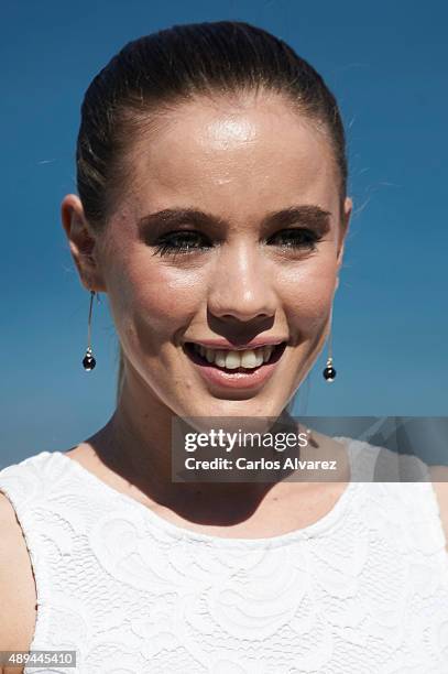 Actress Sofia Brito attends "Eva No Duerme" photocall at the Kursaal Palace during the 63rd San Sebastian International Film Festival on September...