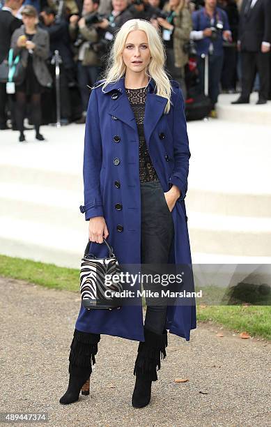 Poppy Delevingne attends the Burberry Prorsum show during London Fashion Week Spring/Summer 2016/17 on September 21, 2015 in London, England.