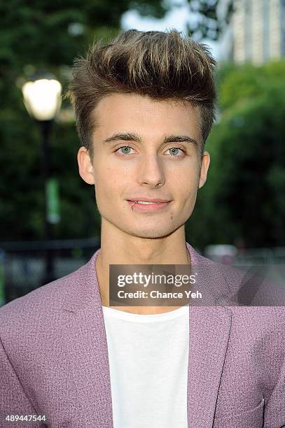 Christian Collins attends Forgive for Peace Kickoff at Mineral Springs in Central Park on September 21, 2015 in New York City.