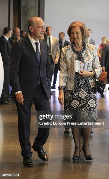 Queen Sofia attends the opening of the III International Congress on Research and Innovation In Neurodegenerative Diseases on September 21, 2015 in...