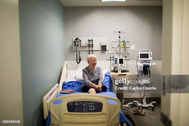 Donna waits while nurse Christine McCann gets her last chemo treatment ready. Donna McCullagh came up with the idea for the bravery bell in Princess...