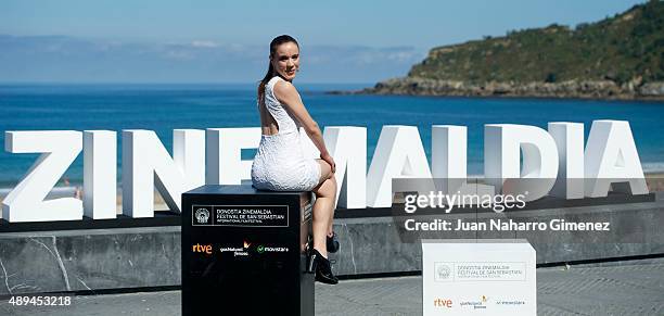 Sofia Brito attends 'Eva No Duerme' photocall during 63rd San Sebastian Film Festival on September 21, 2015 in San Sebastian, Spain.