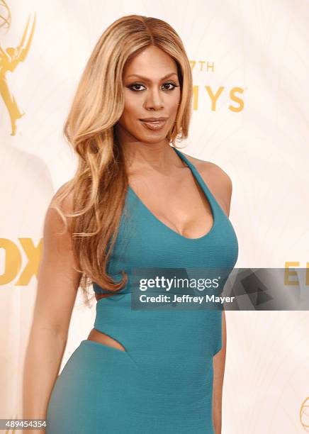 Actress Laverne Cox attends the 67th Annual Primetime Emmy Awards at Microsoft Theater on September 20, 2015 in Los Angeles, California.