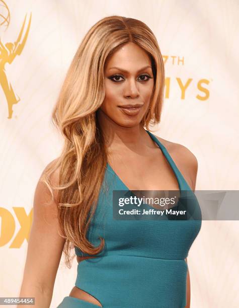 Actress Laverne Cox attends the 67th Annual Primetime Emmy Awards at Microsoft Theater on September 20, 2015 in Los Angeles, California.