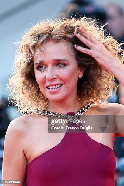 Valeria Golino attends the closing ceremony and premiere of 'Lao Pao Er' during the 72nd Venice Film Festival on September 12, 2015 in Venice, Italy.