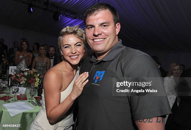 Actress Julianne Hough and retired US Army Staff Sergeant Travis Mills attend the 'Open Hearts Foundation Gala' on May 10, 2014 in Malibu, California.