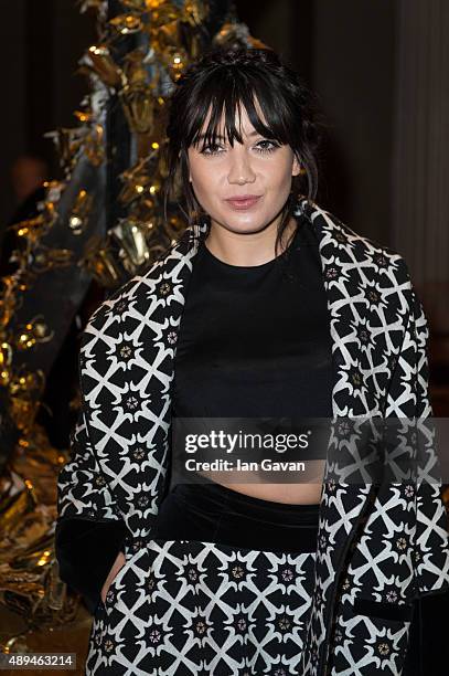 Daisy Lowe attends the GILES show during London Fashion Week SS16 on September 21, 2015 in London, England.