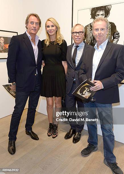 Tim Jefferies, Dee Ocleppo, Tommy Hilfiger and Gered Mankowitz attend a private view of "Rock Style", a new exhibition curated by Tommy Hilfiger and...